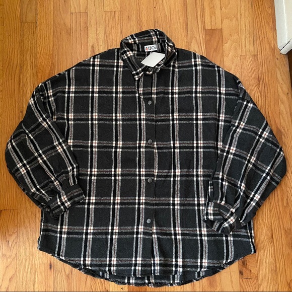 OVERSIZED PLAID SHIRT - Picture 1 of 4